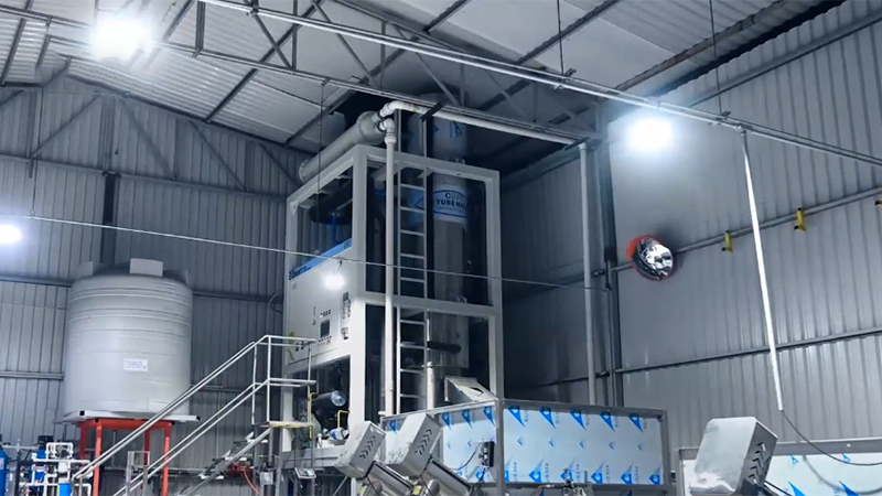 Usine de glace en tubes comestibles de 20+10 tonnes au Mexique