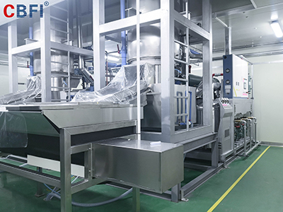 Machines à glace en tube de 60 tonnes pour une fabrique de glace en Corée du Sud