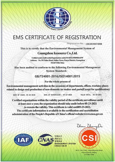 Système de gestion de l'environnement (EMS)